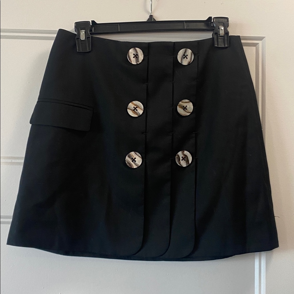 C/MEO COLLECTIVE Black Mini with buttons Skirt medium